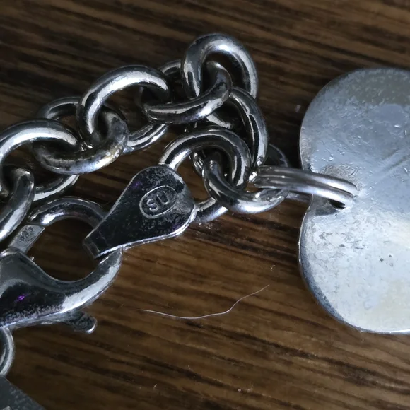 Sterling Silver Heart Charm Bracelet - Picture 4 of 9